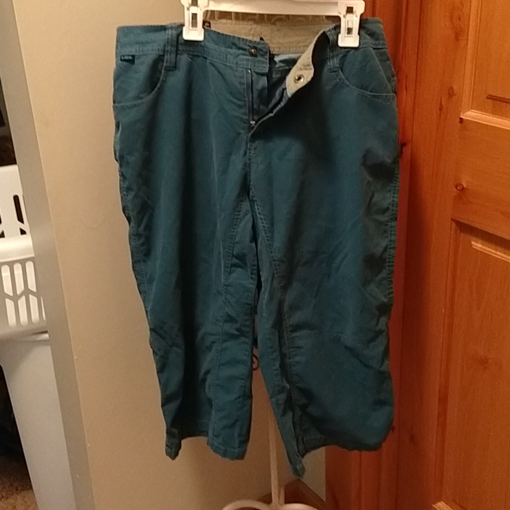 Kuhl Capri pull on pants 12 teal
